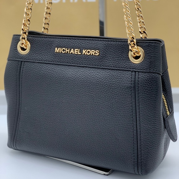 MICHAEL KORS JET SET ITEM MD CHAIN MESSENGER BLACK - Picture 7 of 16